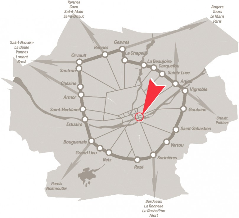 le plan d'accès pour se rendre au CDG44