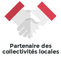 mains serrées avec une inscription en dessous partenaires des collectivités locales 