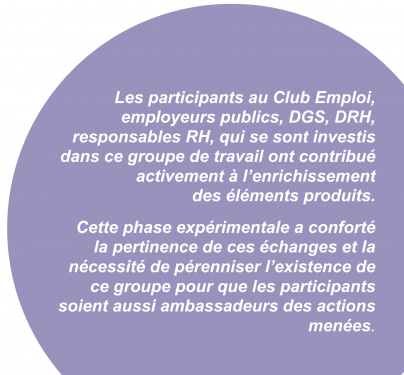 Éléments Club emploi page site web